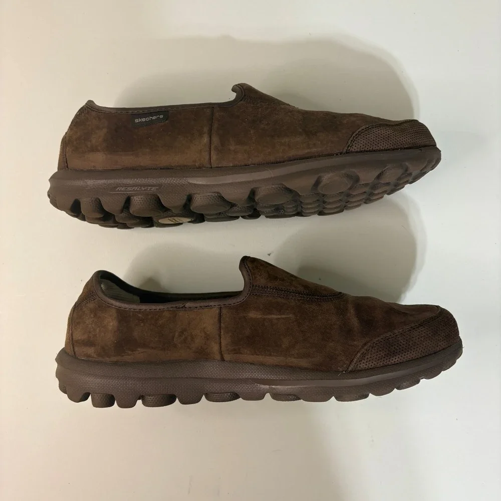 Skechers GOwalk 13766 Womens Slip On Loafers Walking Shoes Size 11 Brown Comfort